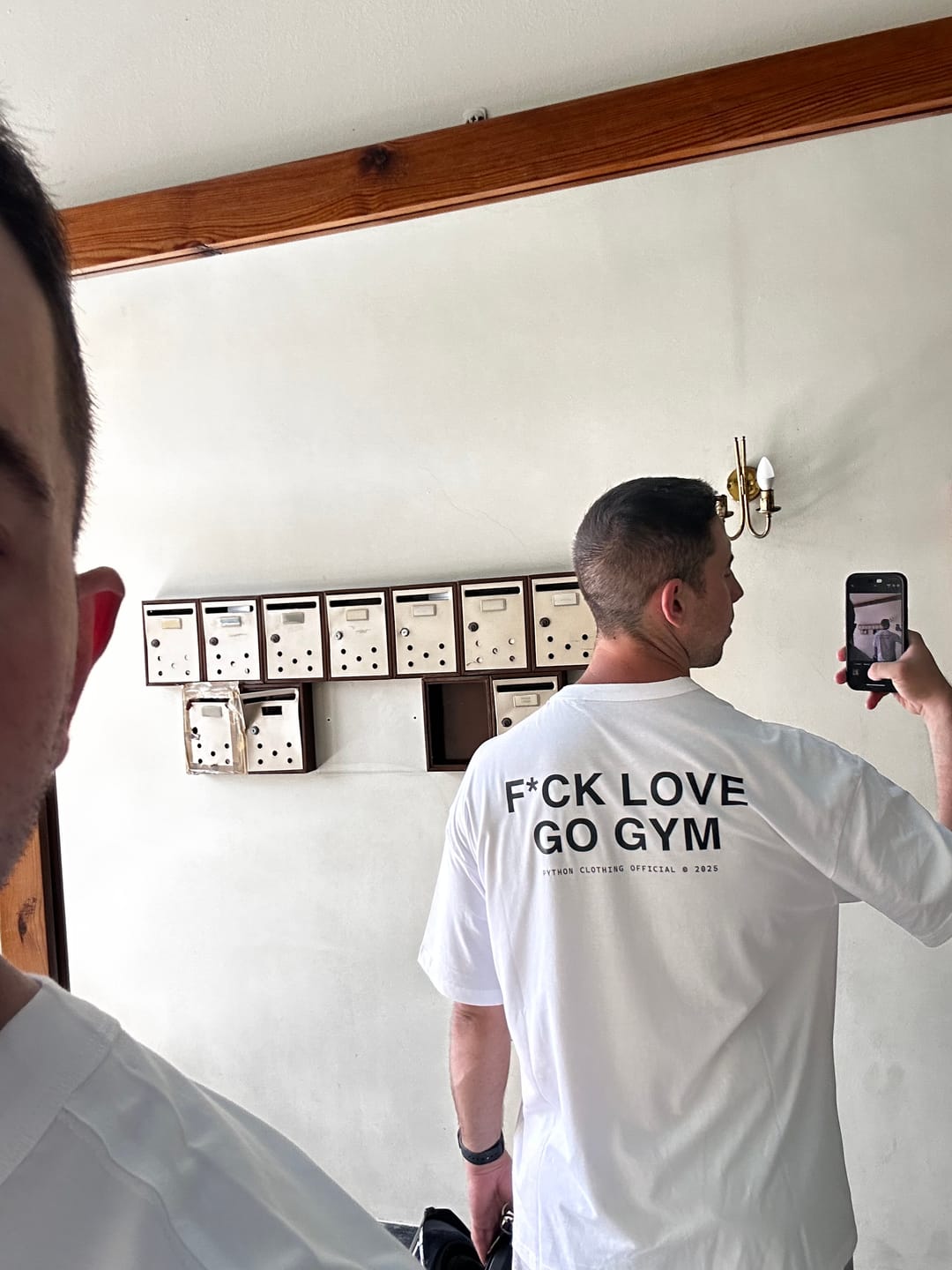Customer photo review of F*CK LOVE GO GYM GRAPHIC T SHIRT - OVERSIZED