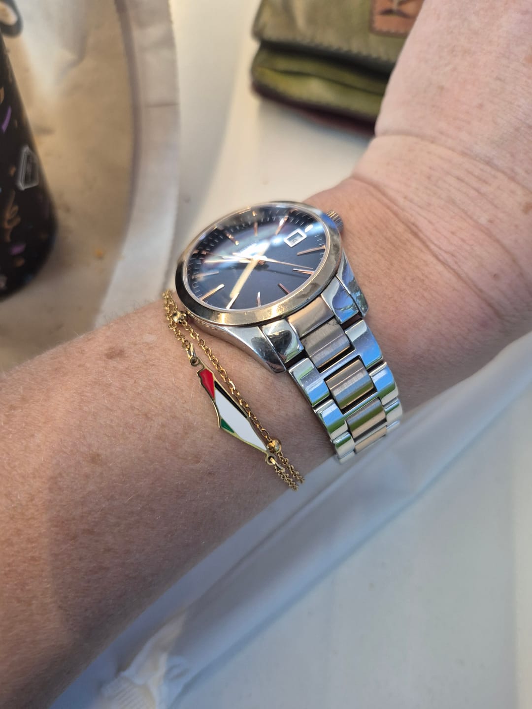 Customer photo review of Palestine Map Bracelet