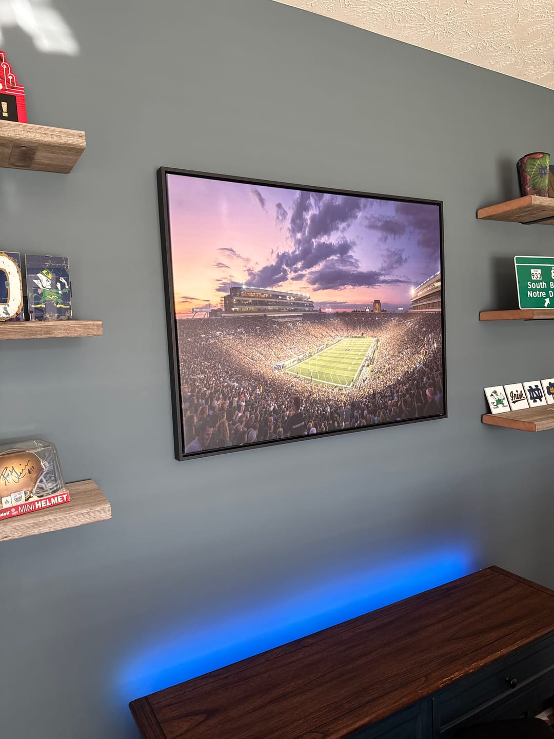 Customer photo review of Notre Dame Fighting Irish Football Team Print - Notre Dame Stadium Wall Art Canvas Print