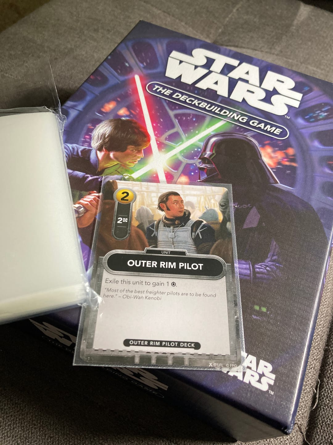 Customer photo review of Star Wars: The Deckbuilding Game Card Sleeve Kit