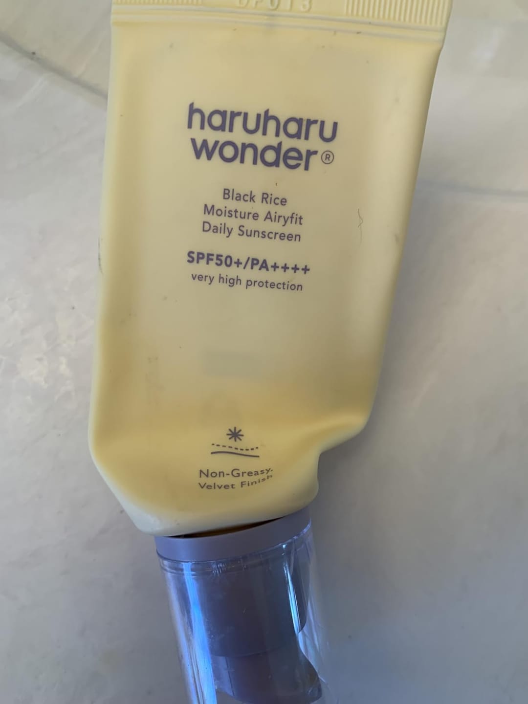 Customer photo review of BLACK RICE moisture airyfit daily sunscreen SPF50+ PA++++