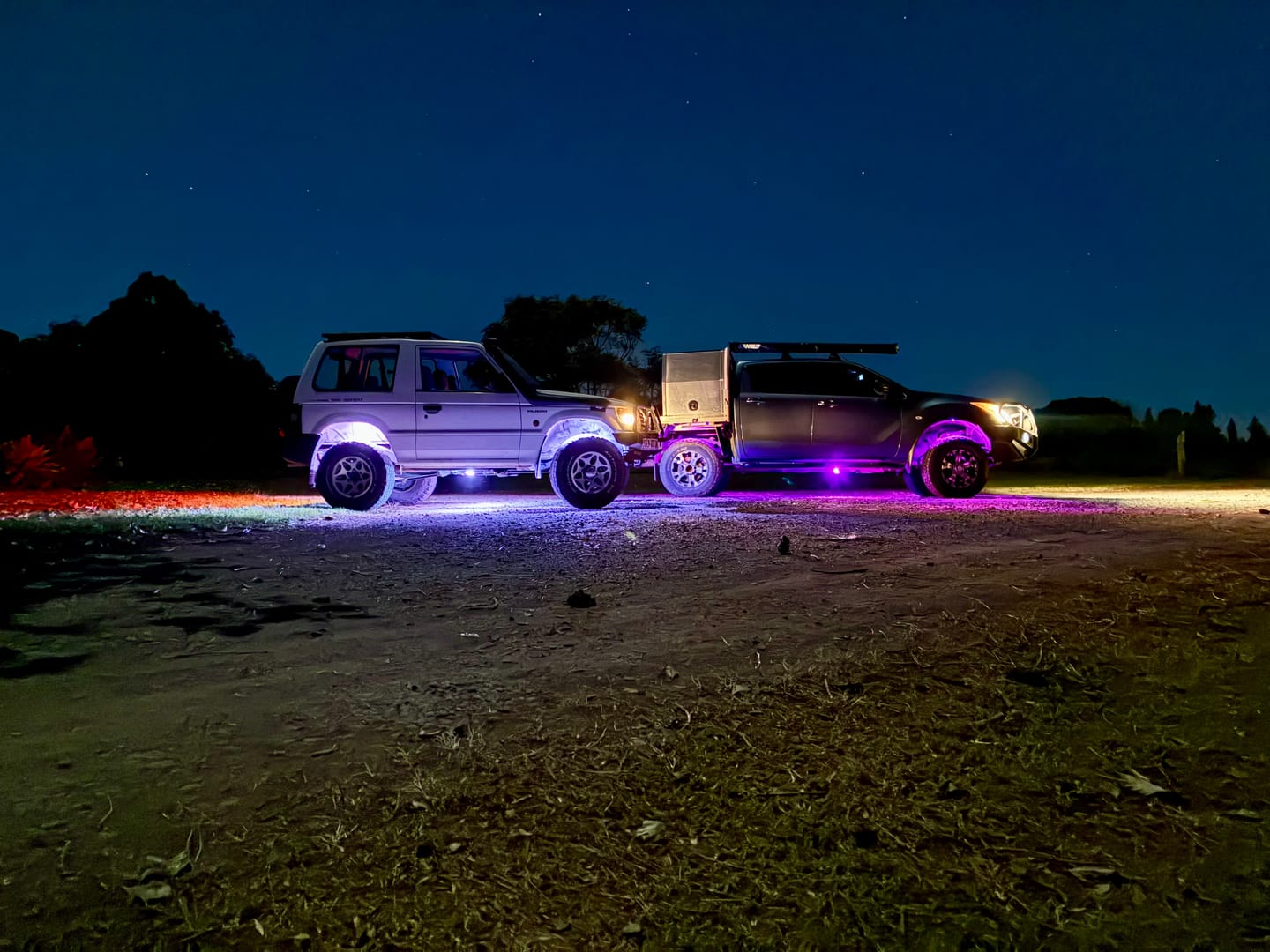 Customer photo review of Chasing RGB Rock Lights - 6 Pack