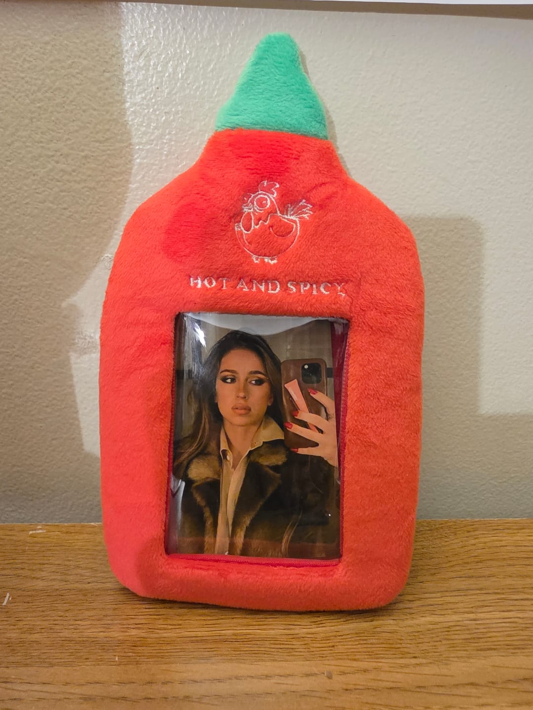 Customer photo review of SRIRACHA PHOTOCARD HOLDER
