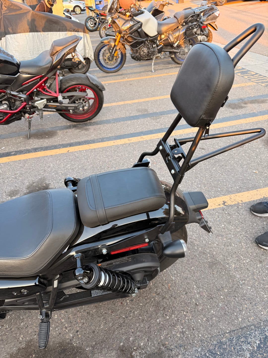 Customer photo review of Iron Born Blade 25" Sissy Bar with Foldable Luggage Rack for Harley Sportster Nightster RH975/S Matte Black