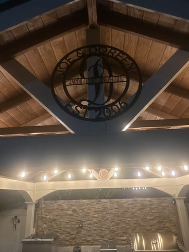 Customer photo review of Elaborate Name - Steel Sign