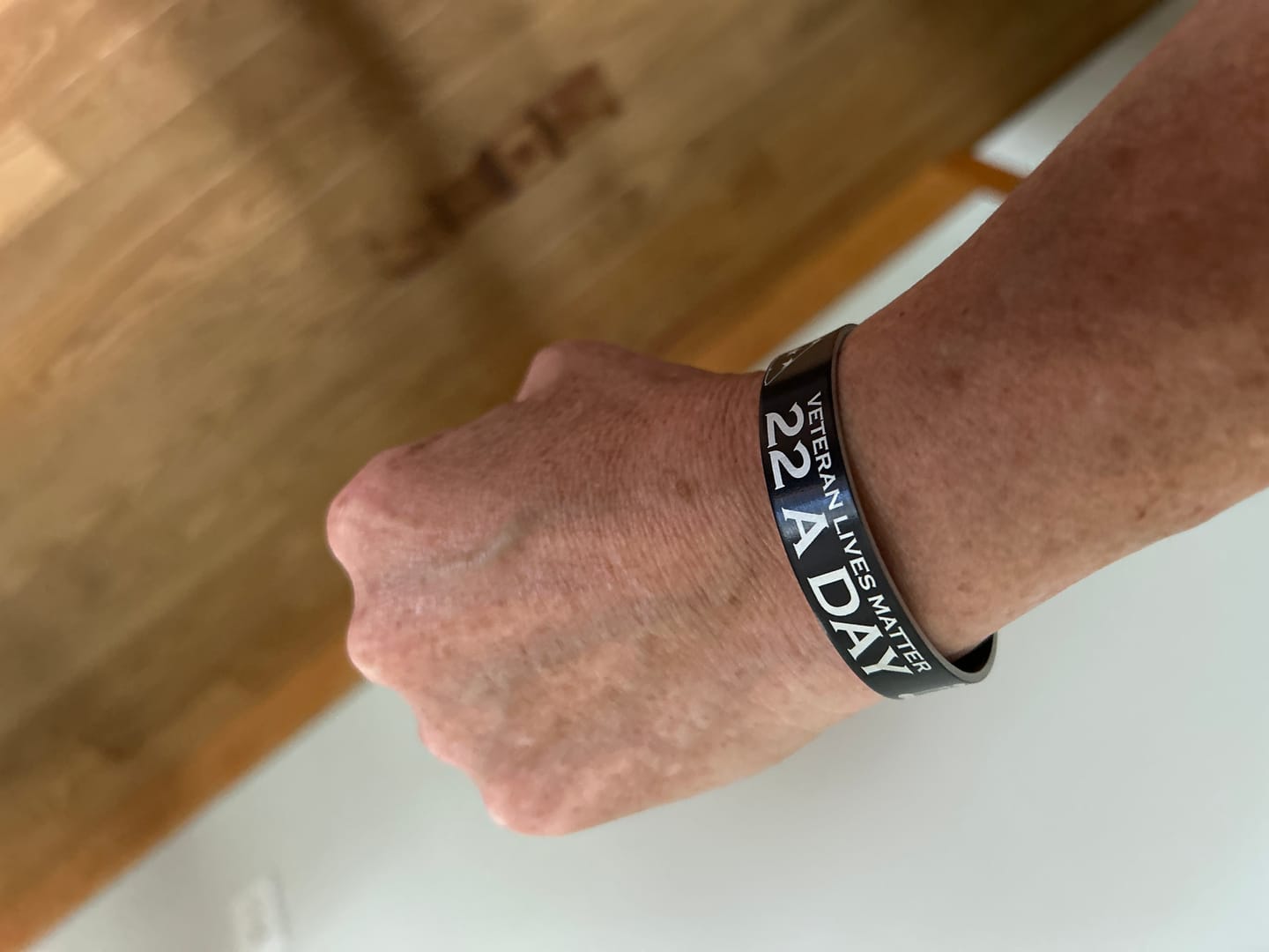 Customer photo review of Veteran Lives Matter Bracelet