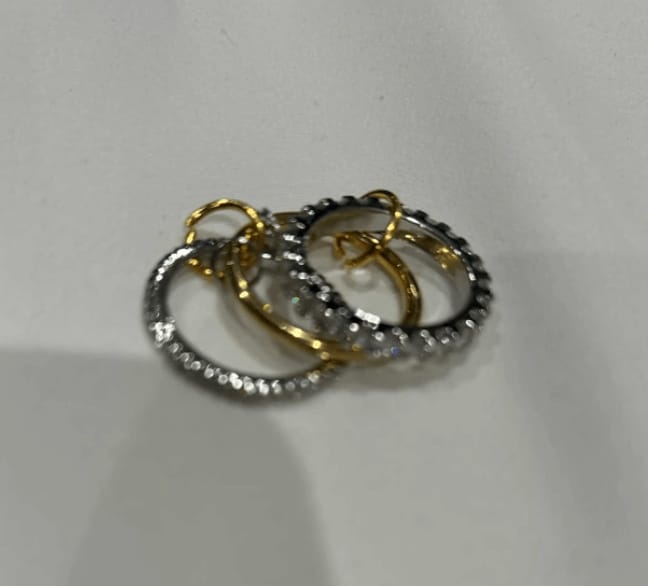 Customer photo review of Lumi Zirconia Sparkle Stacked Ring