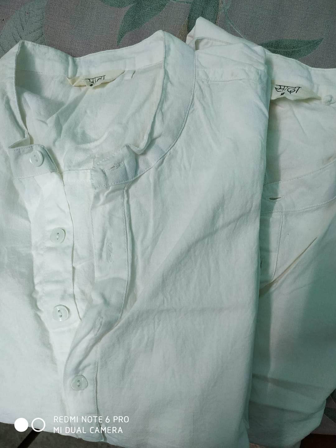 Customer photo review of Men White Airy Linen Long Kurta