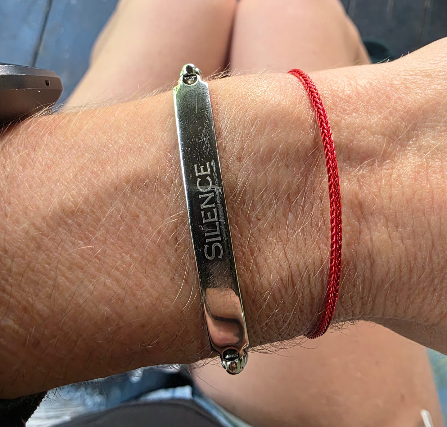 Customer photo review of Protective Red Cord Bracelet