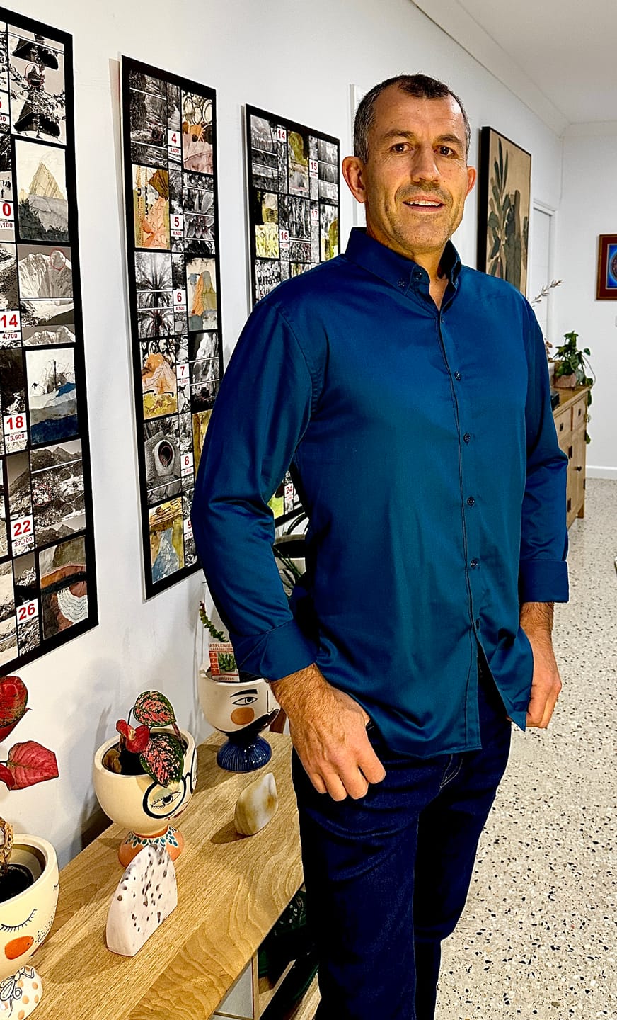 Customer photo review of Bamboo Satin Stretch Shirt - Deep Teal