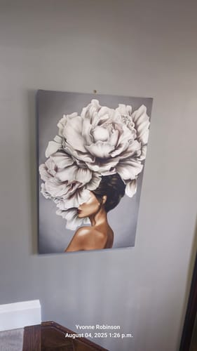 Customer photo review of 'Woman Unfold' Framed Canvas