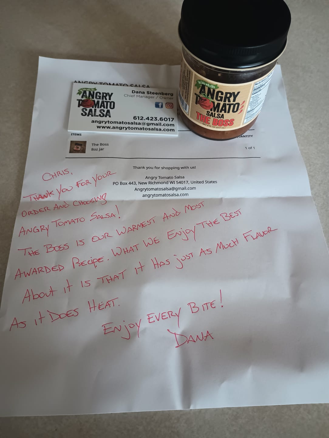 Customer photo review of The Boss