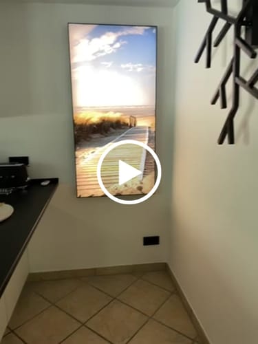Customer video review of Canvalight® Leuchtbild | Strand auf Langeoog | Hochformat