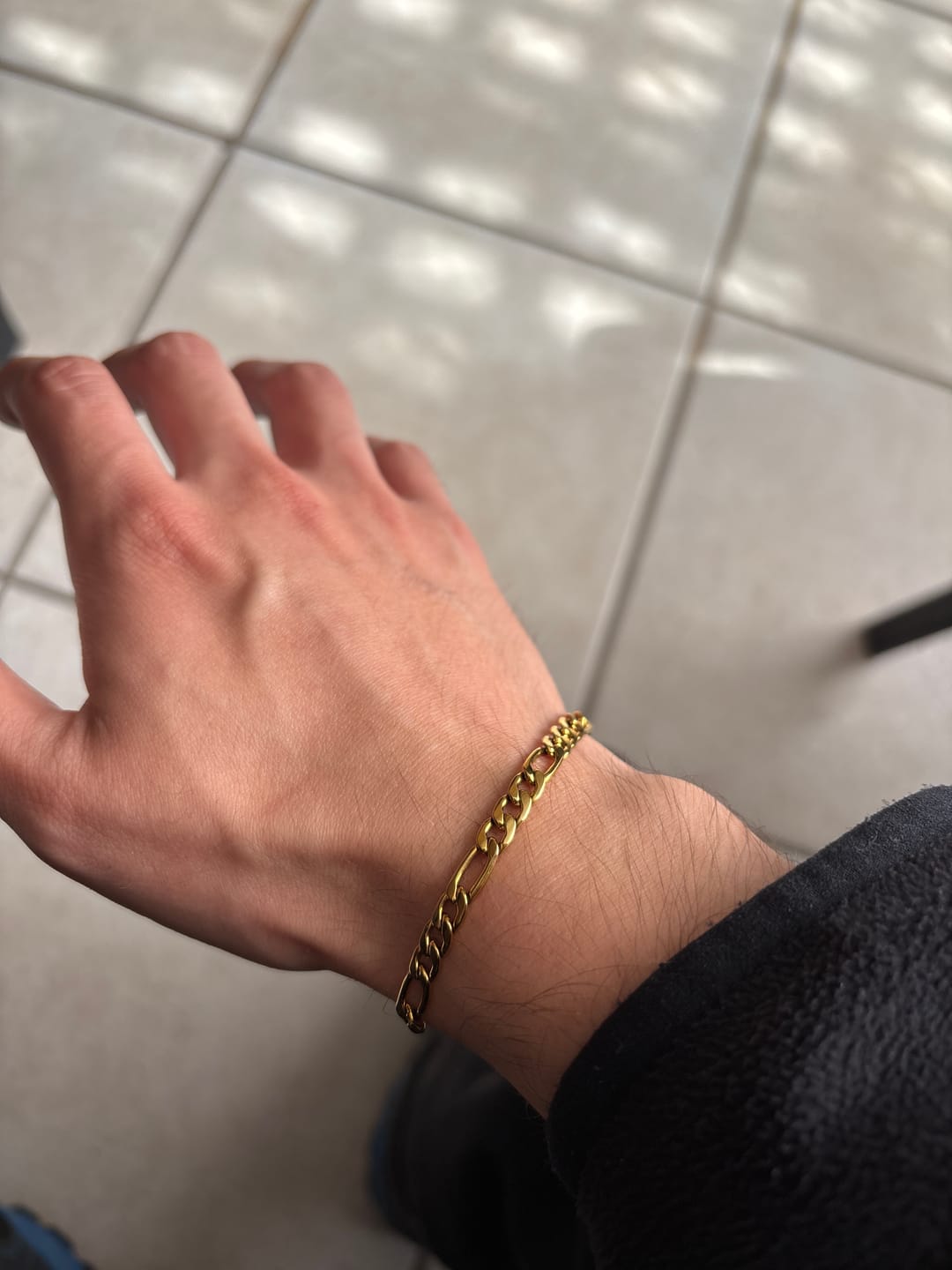 Customer photo review of Pulsera Fígaro Oro 5mm