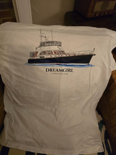 Customer photo review of Custom Boat T-Shirts - 100% Cotton (No Pocket)
