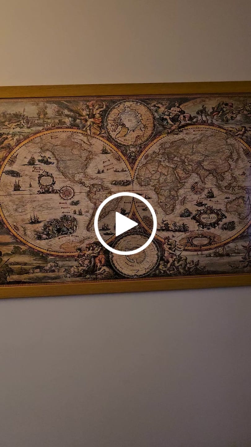 Customer video review of Large Vintage Style Modern World Map by Ray&Co, 2024