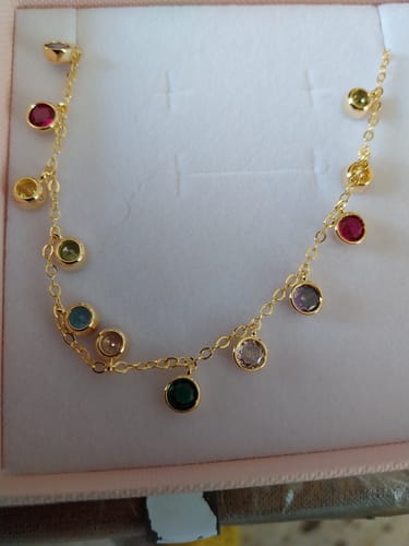 Customer photo review of Collana con  ciondoli pendenti colorati