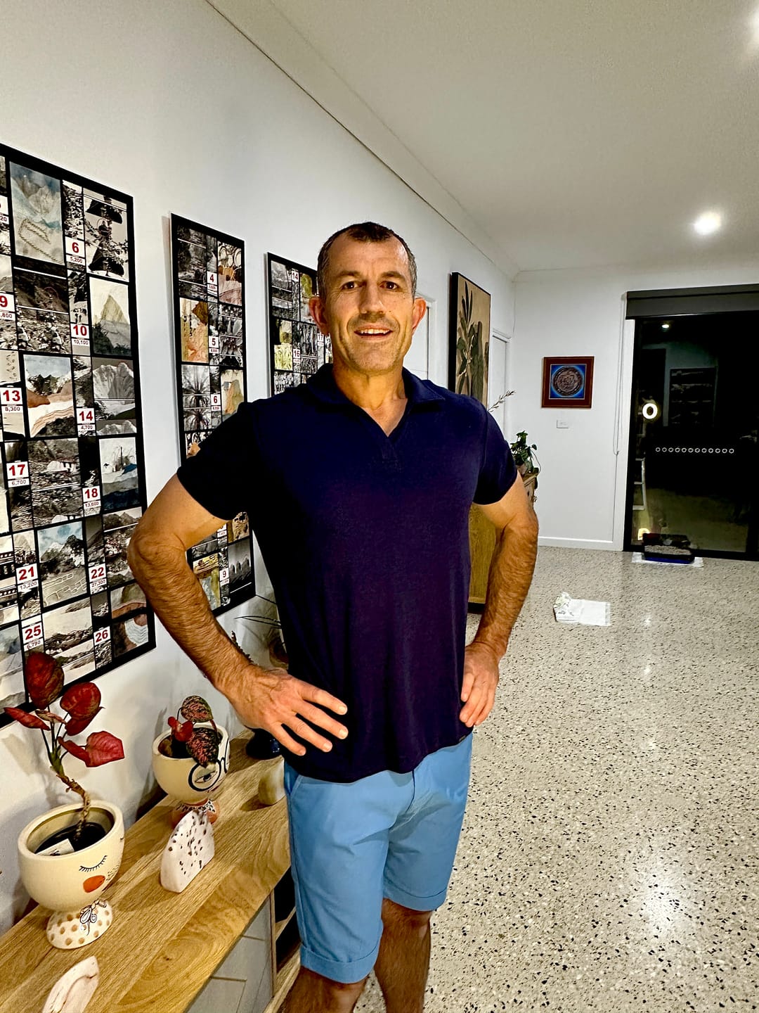 Customer photo review of Stretch Knit Polo - Navy