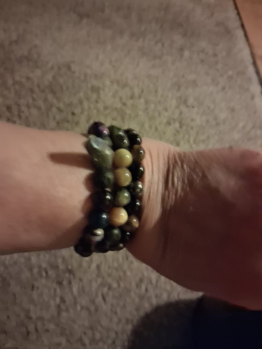 Customer photo review of Triple Stone Protection Bracelet