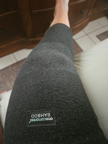 Customer photo review of Premium Bamboo Knee Sleeve
