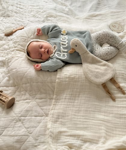 Customer photo review of Hand Knitted Personalized Sweater