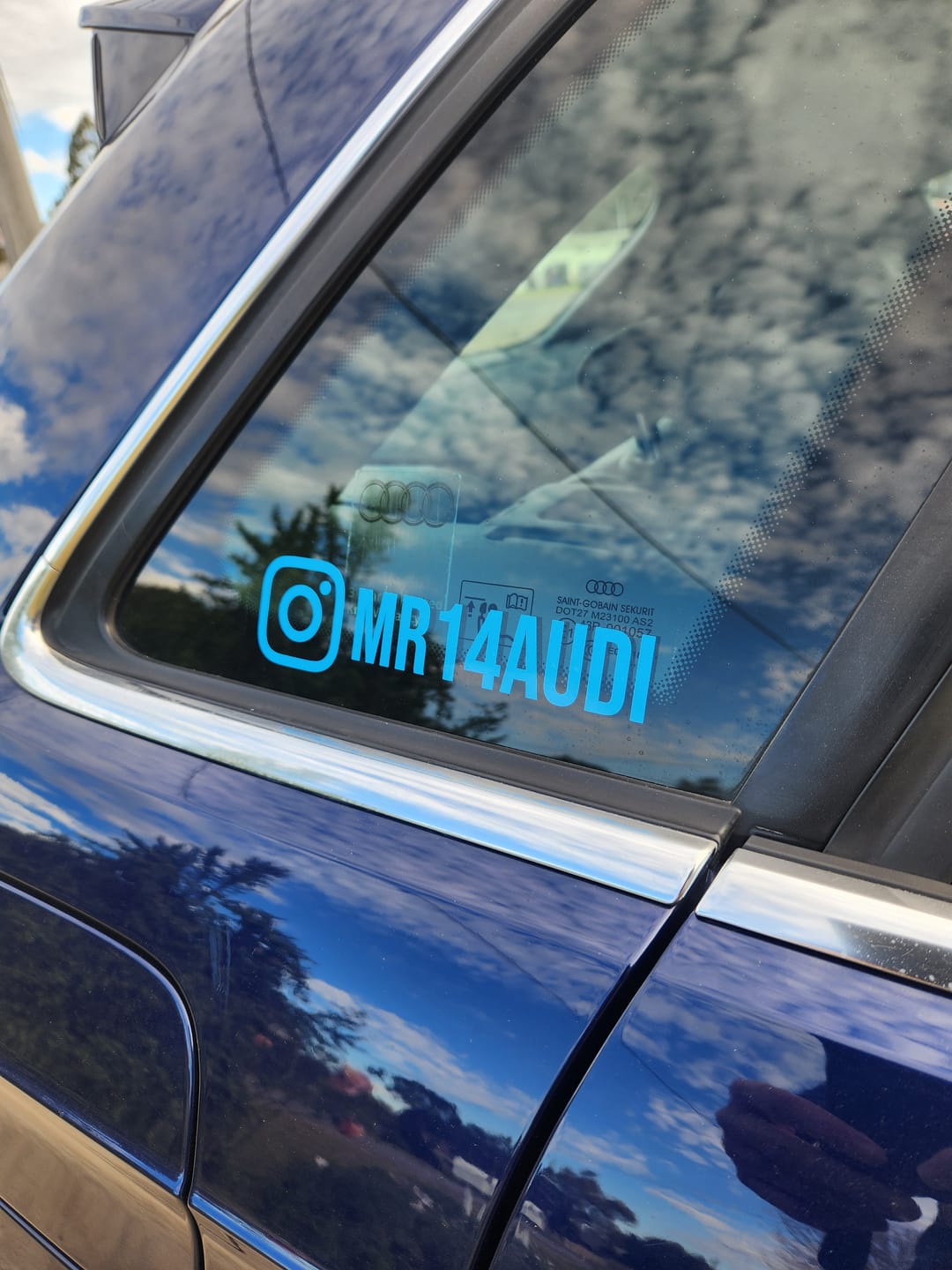 Customer photo review of Custom Instagram Name Sticker