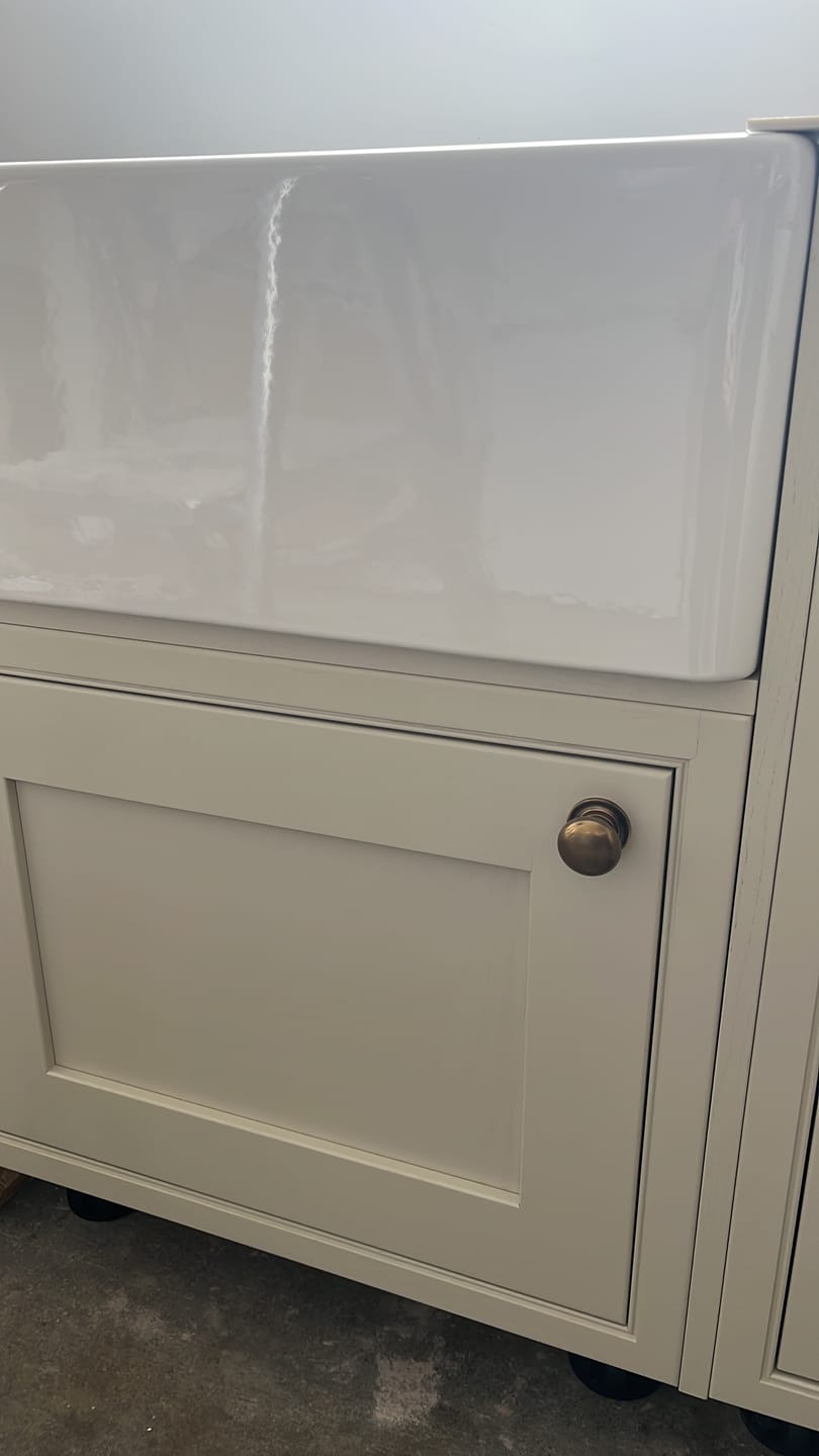 Customer photo review of Shropshire Aged Brass Cupboard Handles