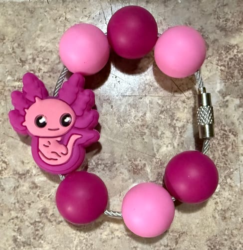 Customer photo review of Axolotl Bracelets - Tumbler Handle Charm