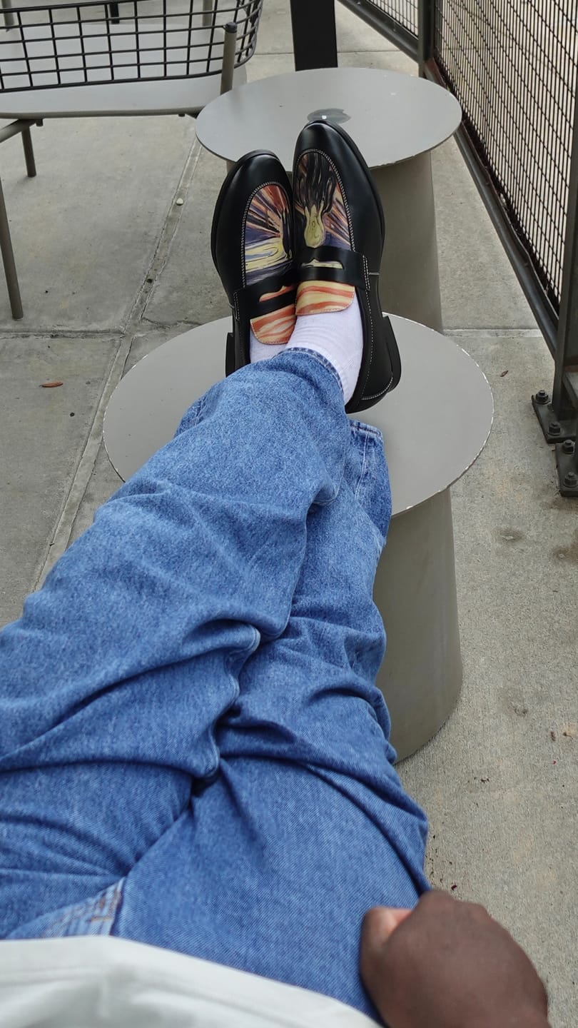 Customer photo review of The Scream, Edvard Munch Loafers
