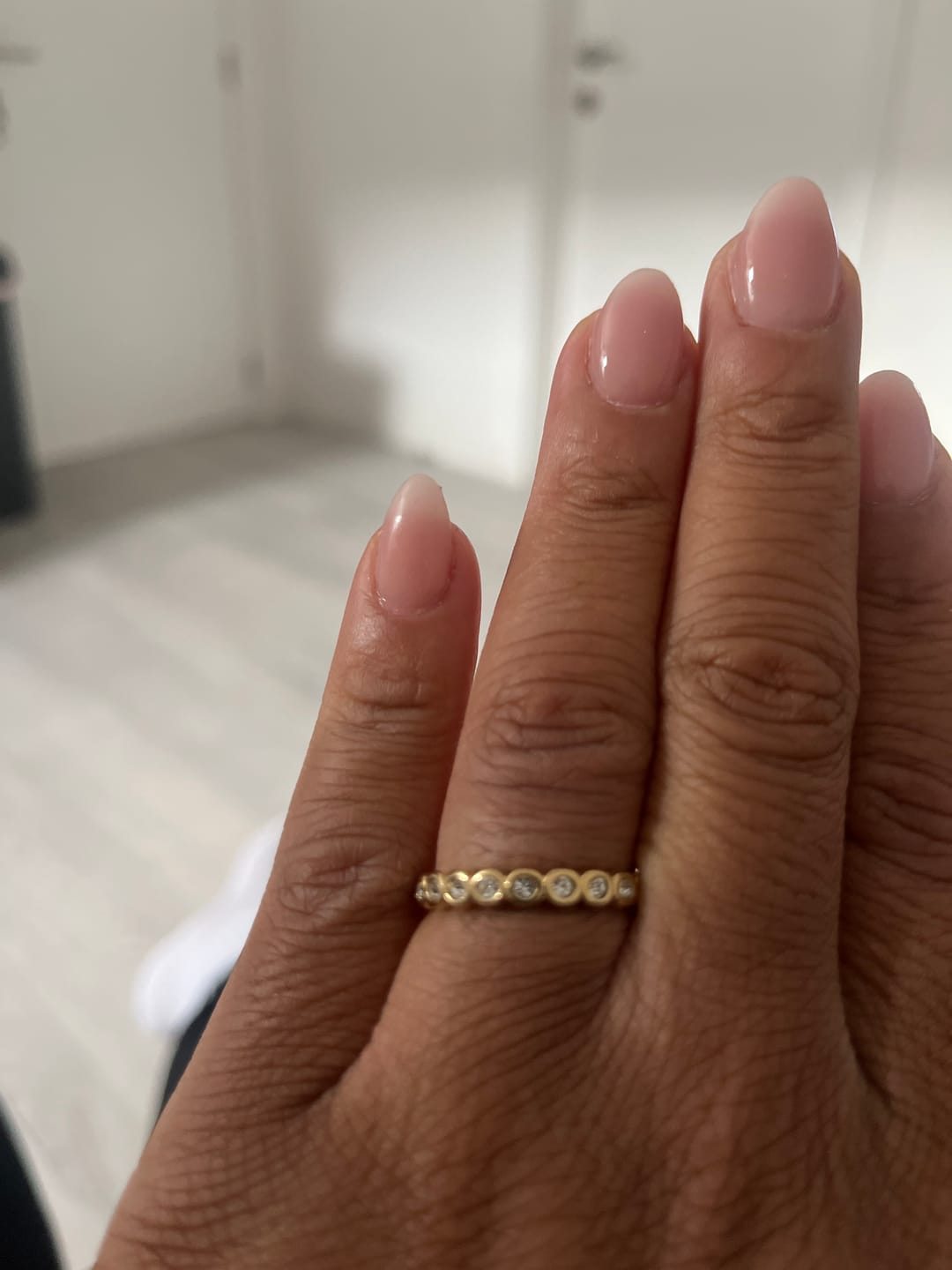 Customer photo review of Bezel Tennis Ring