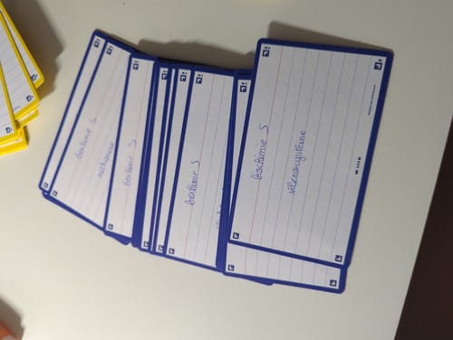 Avis photo d'un client sur Flashcards FLASH 2.0 OXFORD # 80 cartes 7,5 x 12,5 cm - ligné