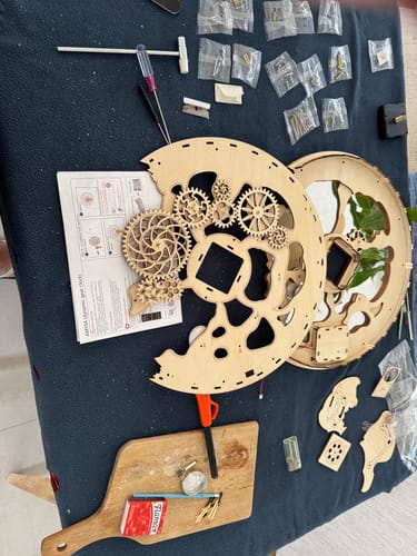 Customer photo review of Gear Clock 3D Wooden Puzzle