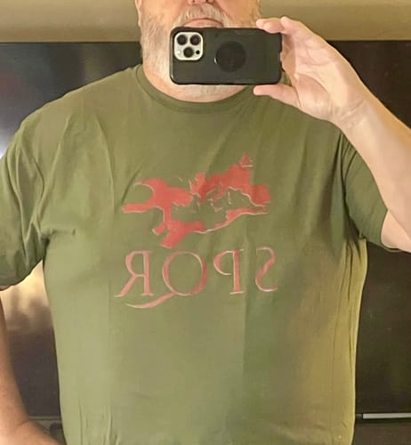 Customer photo review of Map of Ancient Rome SPQR Never Forget T-Shirt
