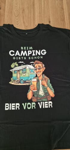 Customer photo review of Bier vor Vier WOWA | Premium Shirt unisex