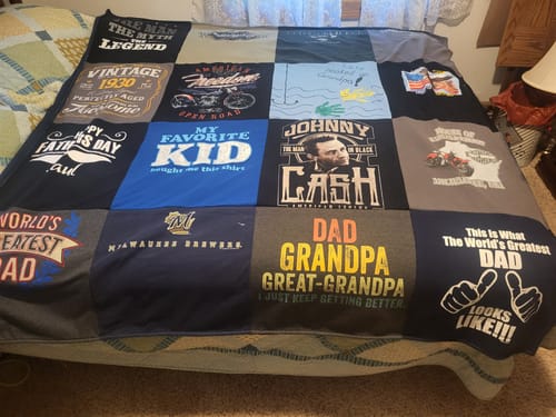 Customer photo review of Classic T-Shirt Blanket