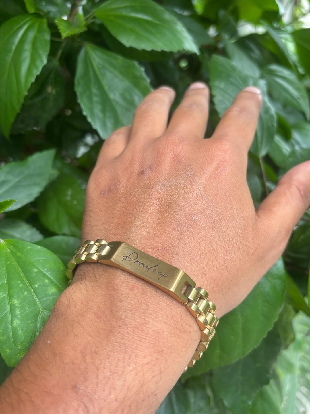 Customer photo review of Personalised Stark Bracelet