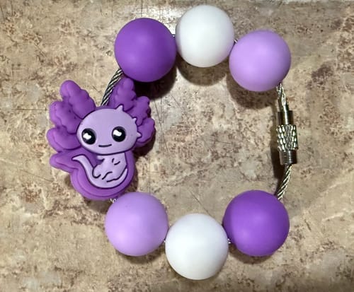 Customer photo review of Axolotl Bracelets - Tumbler Handle Charm