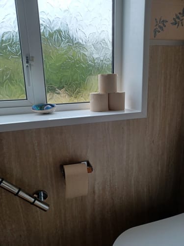 Customer photo review of Unbleached Bamboo Toilet Paper