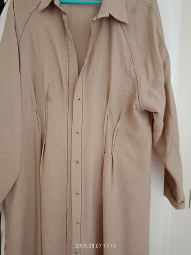 Customer photo review of Spor Dikişli Nervürlü Sütlü Kahve Elbise