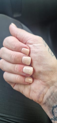 Customer photo review of Diamond White Dipping Powder