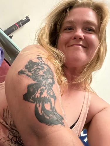 Customer photo review of Painless Tattoo Numbing Cream