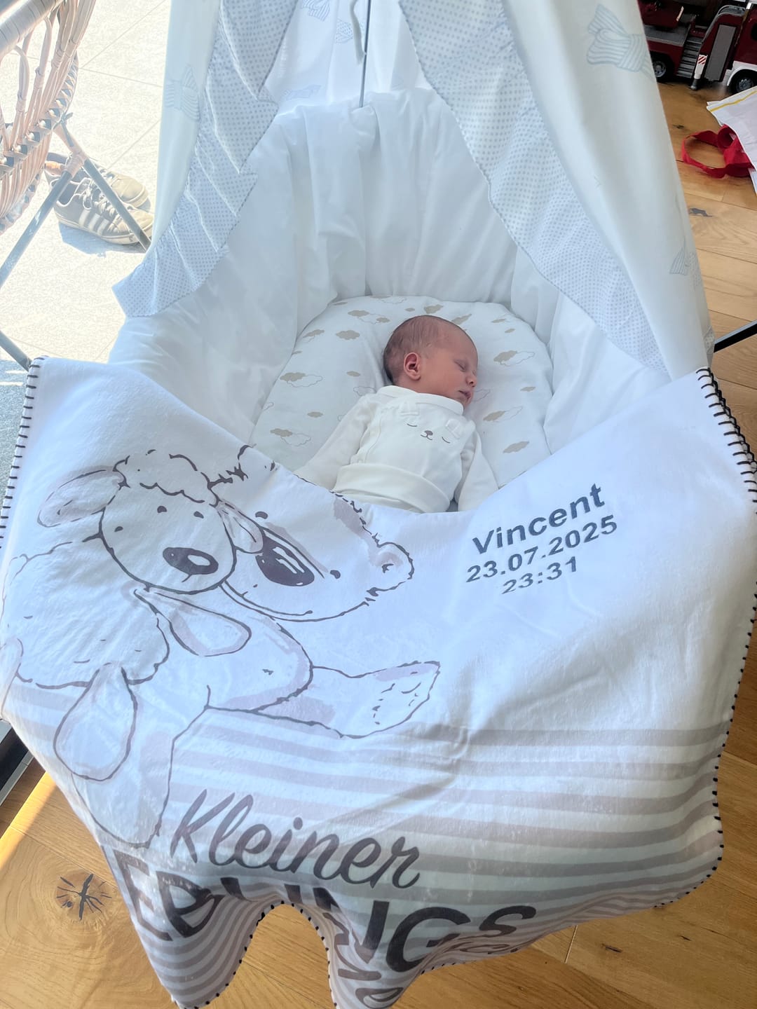 Customer photo review of Babydecke mit Namen Lieblingsmensch SuperFlausch DUO