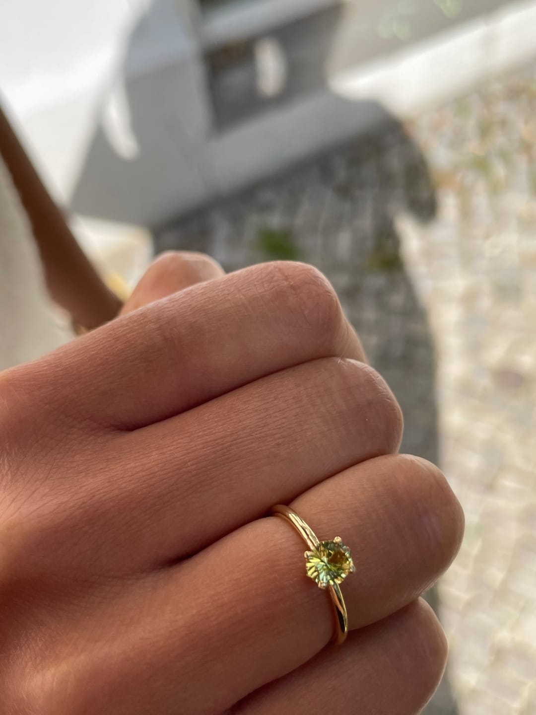 Customer photo review of 0.71 Carat Canary Yellow Sapphire - 5.8x4.9mm - Esko Universe Cut ™