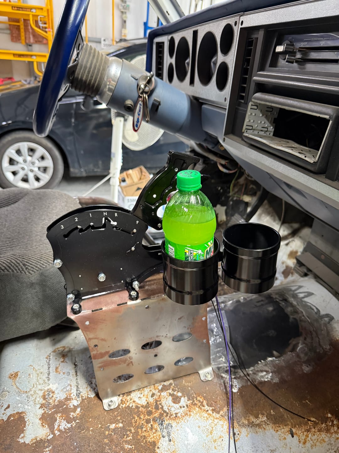 Customer photo review of Operator Series Dual Billet Cup Holder Attachment for Front Exit Cable Shifter