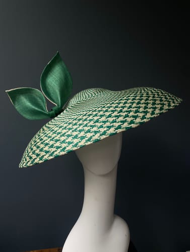 Customer photo review of Buntal Straw Mat 2 Tone Hat Base 47cm HF003