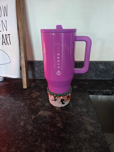 Customer photo review of Purple Color Shift WAFFLE Tumbler Boot -fits 20-40oz vs