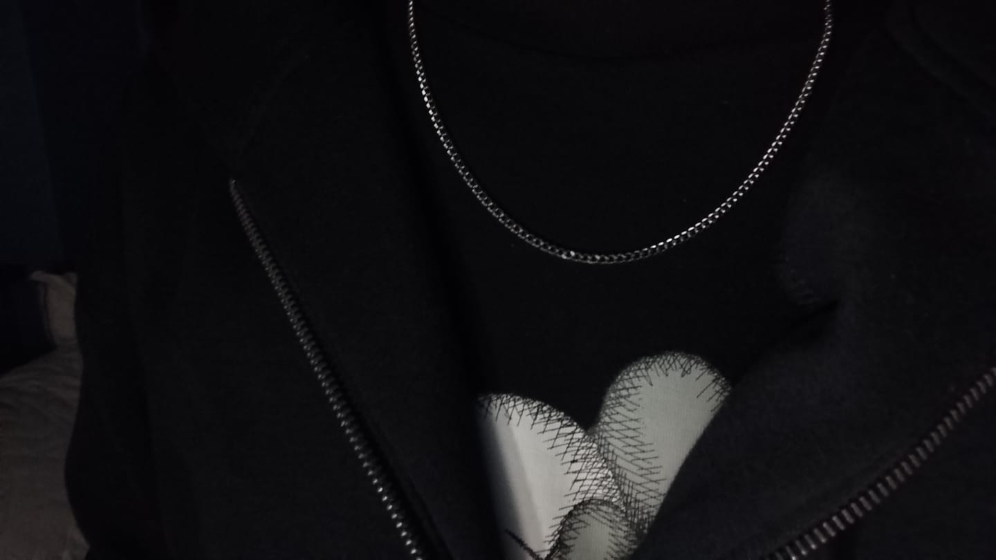Customer photo review of 3mm Cuban Chain (Silver)
