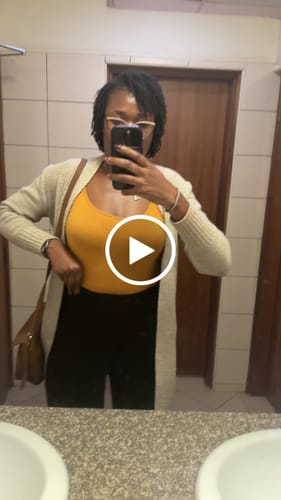 Customer video review of Fluid Wrap Front Pants in Midnight