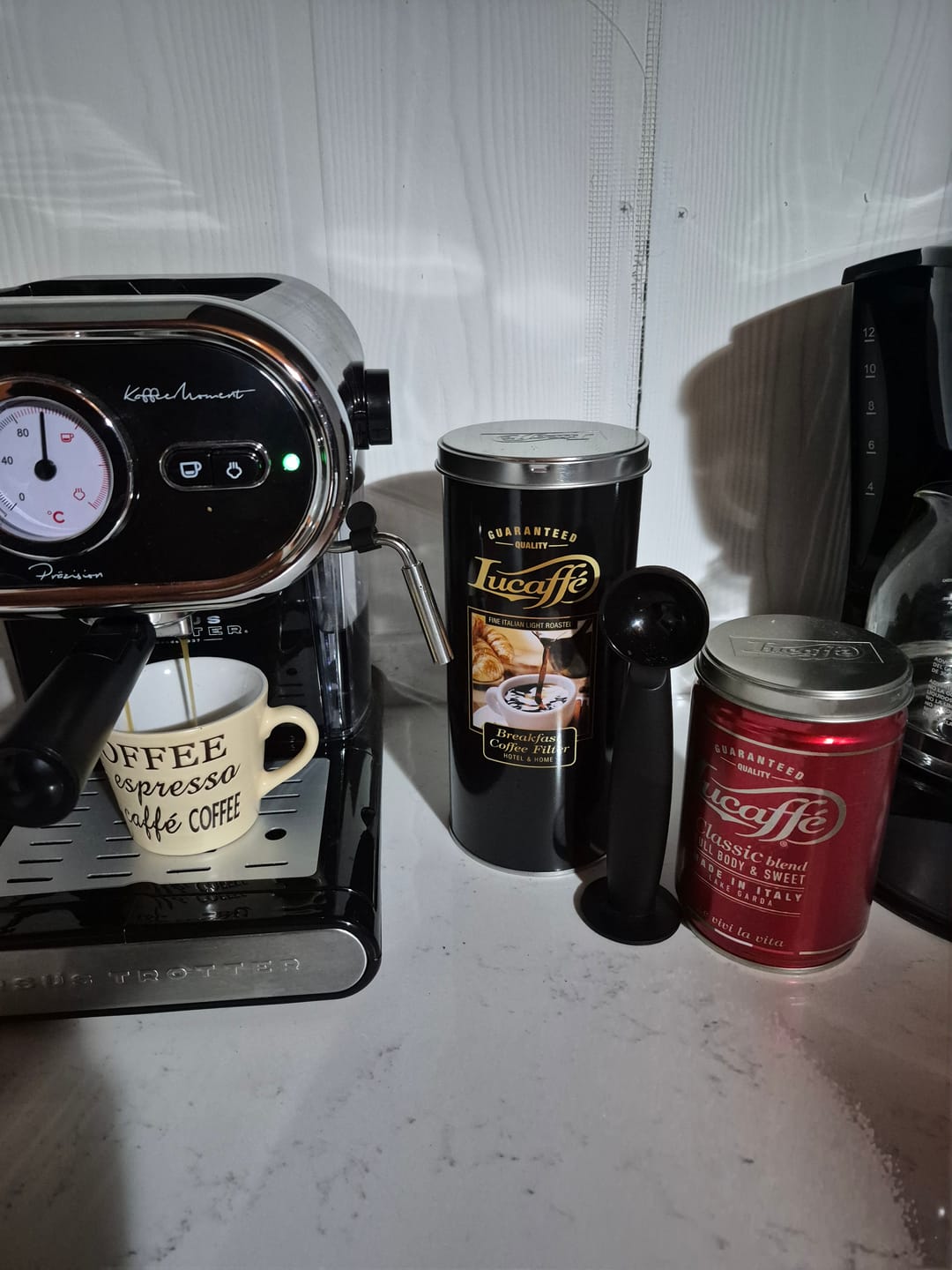 Customer photo review of Lucaffe Breakfast Coffee filter 500 grs Grano Molido