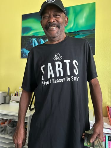 Customer photo review of FARTS T-shirt - Unisex Black and White